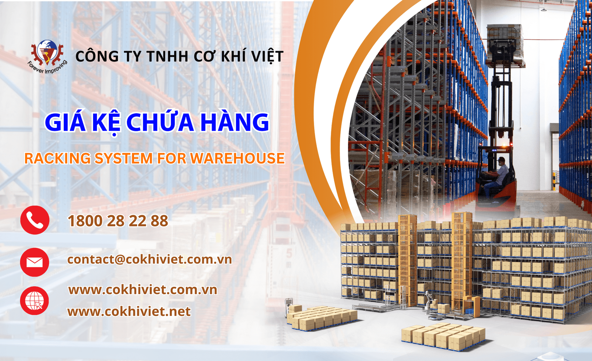 Kệ kho hàng Cơ Khí Việt